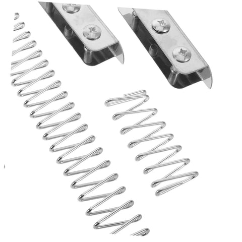 Metal springs and holders of Fabric Cutting Fixture Flat Spring Holder Five Piece Pro Grade Set for Sewing Machines No Drill Required
