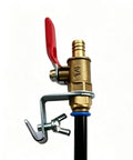 Heavy Duty Angle Grinder Water Attachment With Brass Adjustable Nozzle And Flexible Hose For Dust Suppression and Slick Wet Cutting Tile Work That Runs Nice And No Sweat with a brass adjustable nozzle.