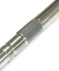 Close-up view of a Rear Wheel Axle Replacement For Yamaha Raptor 660R 2001 To 2005 Go Kart ATV Heavy Duty 4340 Chromoly Steel Built To Last Axle Shaft