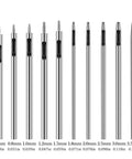 10 Pack Leather Hole Punch Set 0.5mm To 3.5mm Hollow Punches for crafting, showing 10 precise carbon steel tools for leather, canvas, rubber