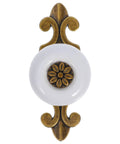 Retro Ceramic Cabinet Knobs With Back Plates, Vintage Porcelain Drawer Pulls For Kitchen Cabinets Wardrobes And Cupboards