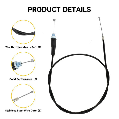 Beefy 35.43 Inch Throttle Cable Fits 50Cc 70Cc 90Cc 110Cc 125Cc Chinese Dirt Bikes Including SSR Tao Tao with stainless steel core