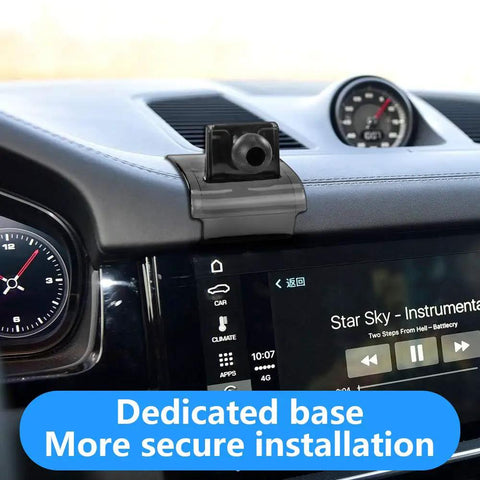 Porsche Macan 2015 2026 and Cayenne 2019 2023 car phone holder mount with vent clip showing dedicated base installation