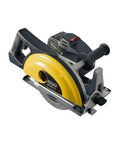 Heavy Duty Cordless Metal Circular Saw 18V 5.5Ah Battery Powered Dry Cutting Tool for Steel Sheet Metal Plates Pipes with yellow body.