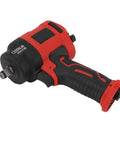1/2 Inch Pneumatic Air Impact Wrench Packing Raw 1200 Nm Torque And Blazing 10000 Rpm Speed showing red and black grip for auto repair.