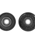 Fauitay Drive Belt Idler Pulley Set 2 Pcs showing durable metal and ABS construction for Fairlane AU BA BF NF NL models 1995 to 2007.