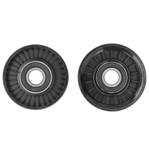 Fauitay Drive Belt Idler Pulley Set 2 Pcs showing durable metal and ABS construction for Fairlane AU BA BF NF NL models 1995 to 2007.