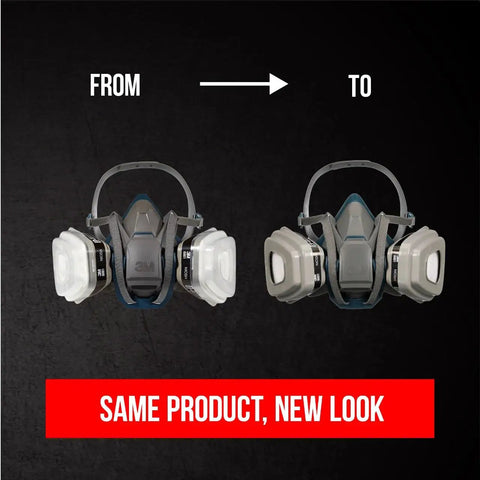 Go-To Paint Project Reusable Respirator 6502QL With Quick Latch And Cool Flow Valve P95 Filters And Organic Vapor Cartridge Medium Size NIOSH Approved For Paint Solvents And Oil Aerosols