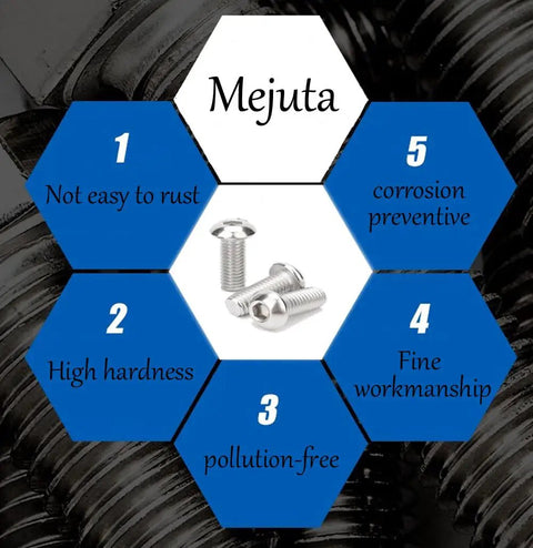 M8 Button Head Socket Cap Screws 8mm X 35mm Full Thread 1.25mm Pitch Stainless Steel 304 Rust Resistant Silver Allen Hex Drive Pack Of 50 For Tight Spots And Narrow Enclosures highlighted with benefits like corrosion prevention and high hardness.