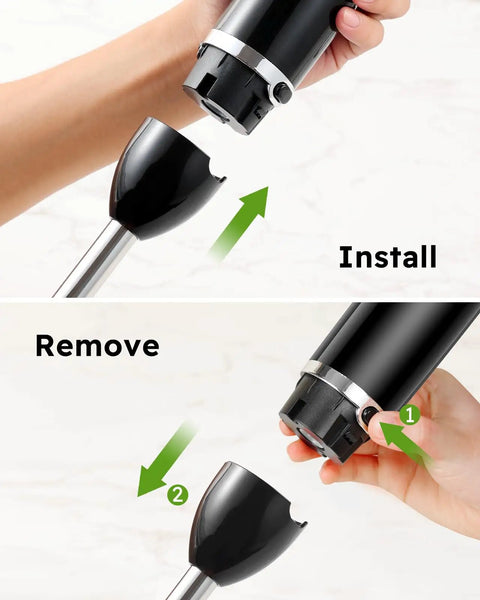 Immersion Hand Blender All In One Electric Stick Blender With Whisk And Milk Frother Attachments assembly and disassembly guide