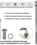 Bulletproof Stainless Steel Primary Cover Bolt Kit With Clutch Gasket For Harley Davidson Touring Models Electra Glide Road King Street Glide 2007 To 2016 assorted bolts and gasket set