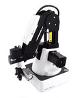 STEM Robotic Arm Education Kit With Conveyor Belt, Basic Plan Plus Bundle, Includes Video Tutorials And Lifetime Support, Comprehensive Robotics Curriculum For Classroom And Home Labs, Hands-On Learning white desktop robotic arm