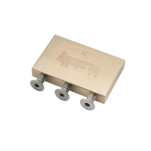 Solid Brass Tremolo Block 34mm Direct Fit For Floyd Rose Locking Tremolo Bridges On Original Series Guitars, 3 screws