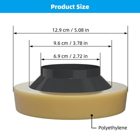Two Pack Thick Toilet Wax Ring Seal Kit For 3 Inch And 4 Inch Waste Lines, Odor Tight, Leak Proof, Watertight Toilet Bowl Seal With Polyethylene Flange, No Fuss Install, Durable Gasket For Fresh, Dry Bathrooms