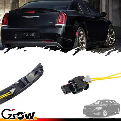 2 Pack LED Side Marker Light Kit Wires For Chrysler 300 2015 Through 2024 Black Front And Rear Bumper Connector Replace