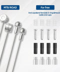 Universal Bike Brake Cable Set, 4 Pack 2M Standard Inner Wires For Mountain And Road Bikes with end caps and O rings