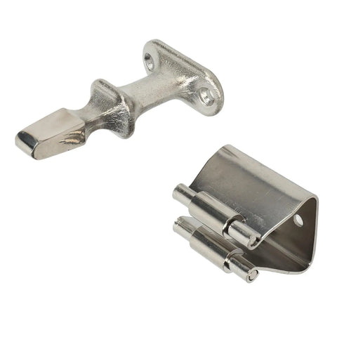 Rock Solid Marine Grade Stainless Steel Boat Door Holder Catch Heavy Duty Sealer For Yacht RV Van Ensure Stability Stop Noise On The Water image showing a close-up of the stainless steel components.