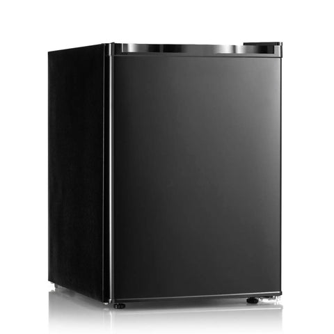 Compact 2.1 Cubic Foot Upright Freezer Featuring Precision Temperature Controls And Sturdy Removable Shelves, in black, ideal for small spaces.