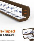Foolproof Fireplace Edge And Corner Protectors Keep Littles Safe With An Extra Wide Nine Foot Strip And Two Tight Corners Soft Nbr Foam Guards, showing pre-taped brown foam.