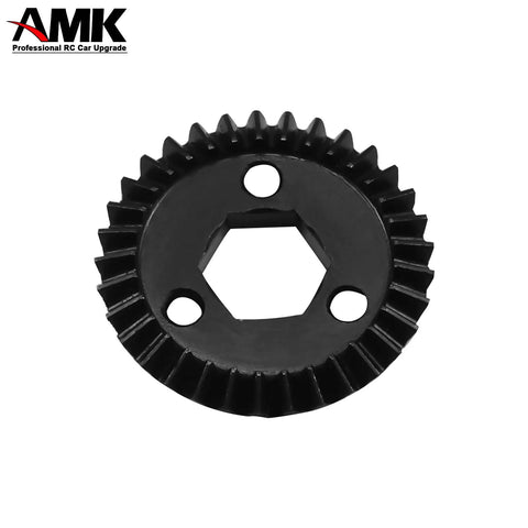 Metal Bevel Gear Set 13T And 23T For One Eighth Scale RC Crawlers Helical Differential Gears, helical gear close-up view