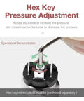 1/4 Inch NPT Pneumatic Adjustable Diaphragm Pressure Switch Integrated Normally Open And Closed, QPF N2, adjustment demonstration