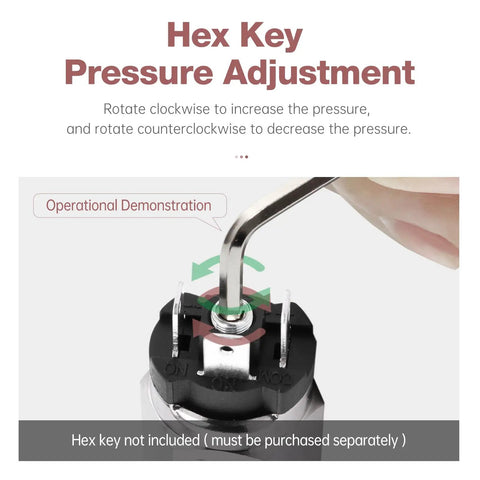 1/4 Inch NPT Pneumatic Adjustable Diaphragm Pressure Switch Integrated Normally Open And Closed, QPF N2, adjustment demonstration