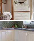 Crystal Drawer Pulls Bling Handles for dresser and kitchen cupboards, 14 cm, white with stainless steel core, installed.