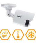 4K Ultra HD Analog Indoor And Outdoor Security Camera Add On With Color Night Vision Requires Recorder For Clear Far Reaching Surveillance Footage For Home Security mounted on a wall