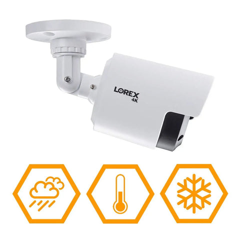 4K Ultra HD Analog Indoor And Outdoor Security Camera Add On With Color Night Vision Requires Recorder For Clear Far Reaching Surveillance Footage For Home Security mounted on a wall