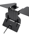 Black trolling plate for outboard motors 50 to 300 HP speed reducer hydrofoil board, sleek black finish, side view