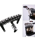 9 Slot Golf Club Organizer For Bag And Stand Putter Holder Iron And Driver Separator Divider System in black durable plastic.