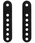 Heavy Duty Adjustable Universal Leaf Spring Shackles Plates For Trailers, Two Pack, Nine Inch Long By Two Inch Wide, Black