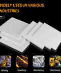 PTFE Sheets 200 X 200 Mm, Thickness 0.5 To 12 Mm, Teflon Nonstick Sheet For Industrial Projects, Stacked Display.