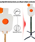 AR500 Steel Hostage Target 12 by 20 Inch Three Eighths Inch Armor Bullseye Reactive Target for Pistols and Rifles With 2 by 4 T Post Bracket