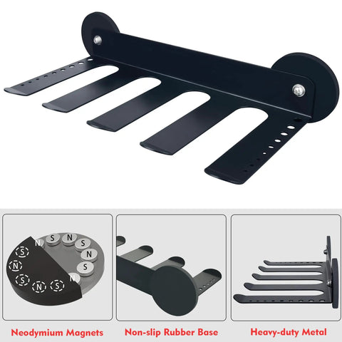 Heavy Duty Magnetic Tool Rack With Four Slots For Garage And Workshop Storage Magnetic Mount Shelves For Power Tools Like Drills And Saws