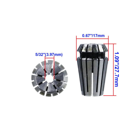 Tough As Nails ER16 Spring Collet Chuck Pack For CNC Router And Engraving Gear Sweet Fit 5/32 Inch High Precision Clamping Kit Two Pieces Built Durable 40CR Steel