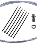 70 Inch Braided Hydraulic Brake Hose Line With 10mm Banjo Ends for GY6 Scooters ATVs Dirt Bikes and Go Karts, black, with fittings
