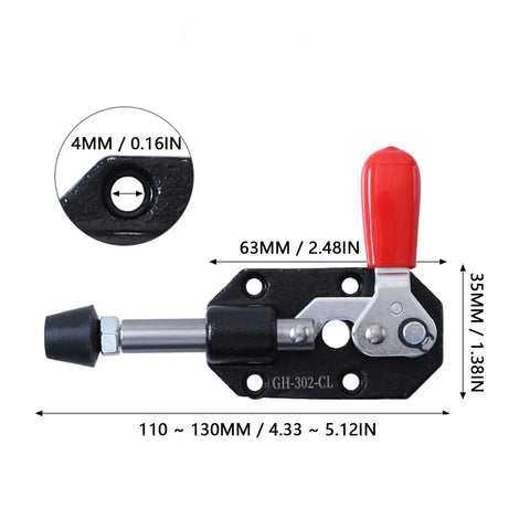 Push Pull Toggle Clamp Set For DIY Woodworking And Metalworking, Pro Grade Tunable Positioning Jig Accessories, Left Right 20mm Stroke
