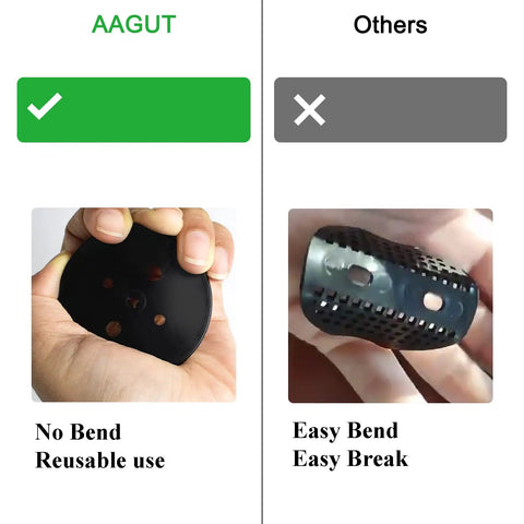 Comparison of black landscape staples gasket washers showing durability and bend resistance for outdoor use.