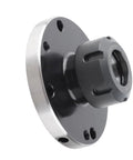 Heavy Duty Carbon Steel Eujgoov ER Collet Fixture 100mm D100 Chuck For CNC Lathe milling Machine side view with clamping nut