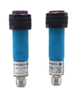 M18 5m Cylindrical Through Beam Photoelectric Proximity Switch Plug In Sensor For Industrial Machinery RetroReflection 2m Range NPN NO Wide Voltage Durable Proximity Sensor For Tight Spots And Easy Mounting front view