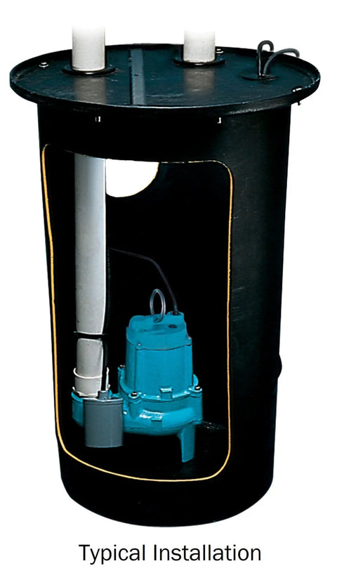 Typical installation of Pump Down Piggyback Tethered Float Switch For Sump Sewage Pond And Effluent Systems With 20 Ft Cord