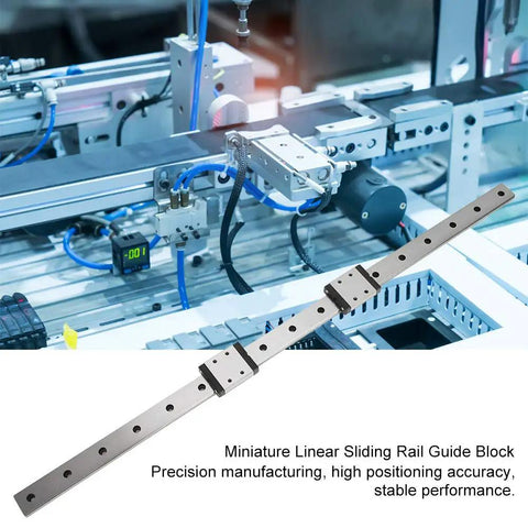 LMLF18B - 500-2R Miniature Linear Guide Rail with 2 Sliding Blocks in an automated assembly line environment