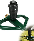 Sturdy Zinc Alloy Base Lawn Sprinkler With Adjustable Spray Coverage And Five Spray Pattern Modes For Medium Yards