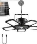 Dope Solar Shed Light For Outdoor And Indoor Use 1200LM 160LED Pendant With 7 Modes Remote USB Charging 5 Leaf Design