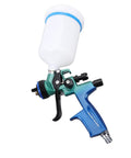 Plug And Play HVLP Spray Paint Kit With 600 Mil Liter Cup And 1 Point 3 Millimeter Stainless Nozzle from right side view.
