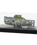Remote Control Submarine Toy Boat With Rechargeable Battery Dive And Rotate Function Dark Green Military Style Mini RC Submarine For Pool Bath Ocean Play For Pool And Bath Time Fun in display case