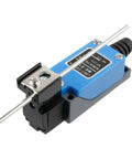 Adjustable Rod Lever Momentary Limit Switch 1NC 1NO ME-8107 2 Pack for Industrial Automation, metal body, front view.