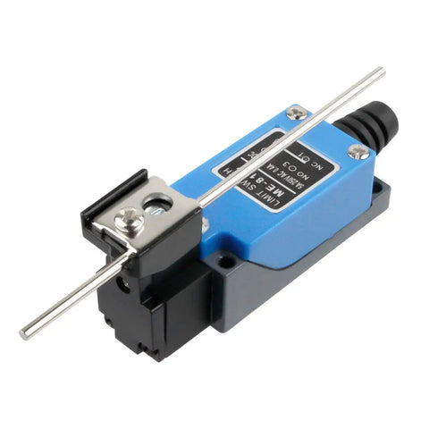 Adjustable Rod Lever Momentary Limit Switch 1NC 1NO ME-8107 2 Pack for Industrial Automation, metal body, front view.