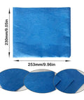 9 Pack Blue Cloth Reusable Dry Filter Bags For Stanley Shop Vac 1 To 5 Gallon Wet And Dry Vacuums, flat and folded views